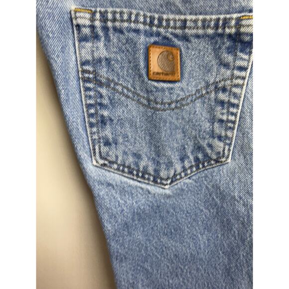 Carhartt Men’s Denim Blue Jeans Sz 38X32 B17-DST Relaxed Fit Outdoor Workwear - Picture 3 of 7
